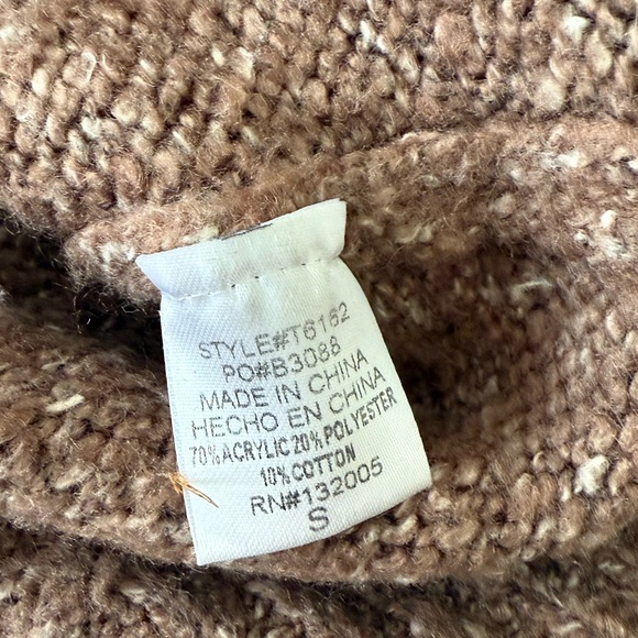 Brown Lace Up Sweater - Picture 6 of 6